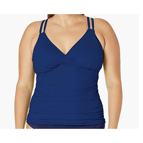 La Blanca Other - La Blanca Blueberry Strappy Back Underwire Tankini Swim Top, US 2